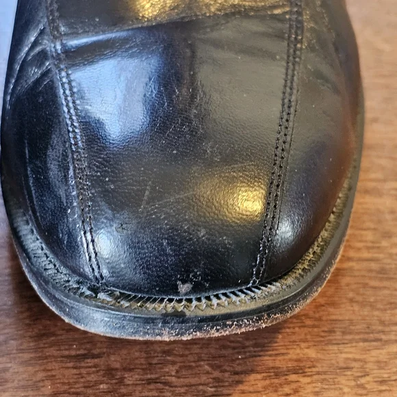 Florsheim Mens Boots Duke Genuine Leather Bike Toe With Zippers Black Color